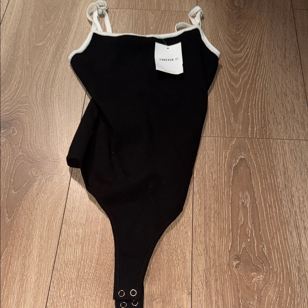 Forever 21 Black and White Bodysuit